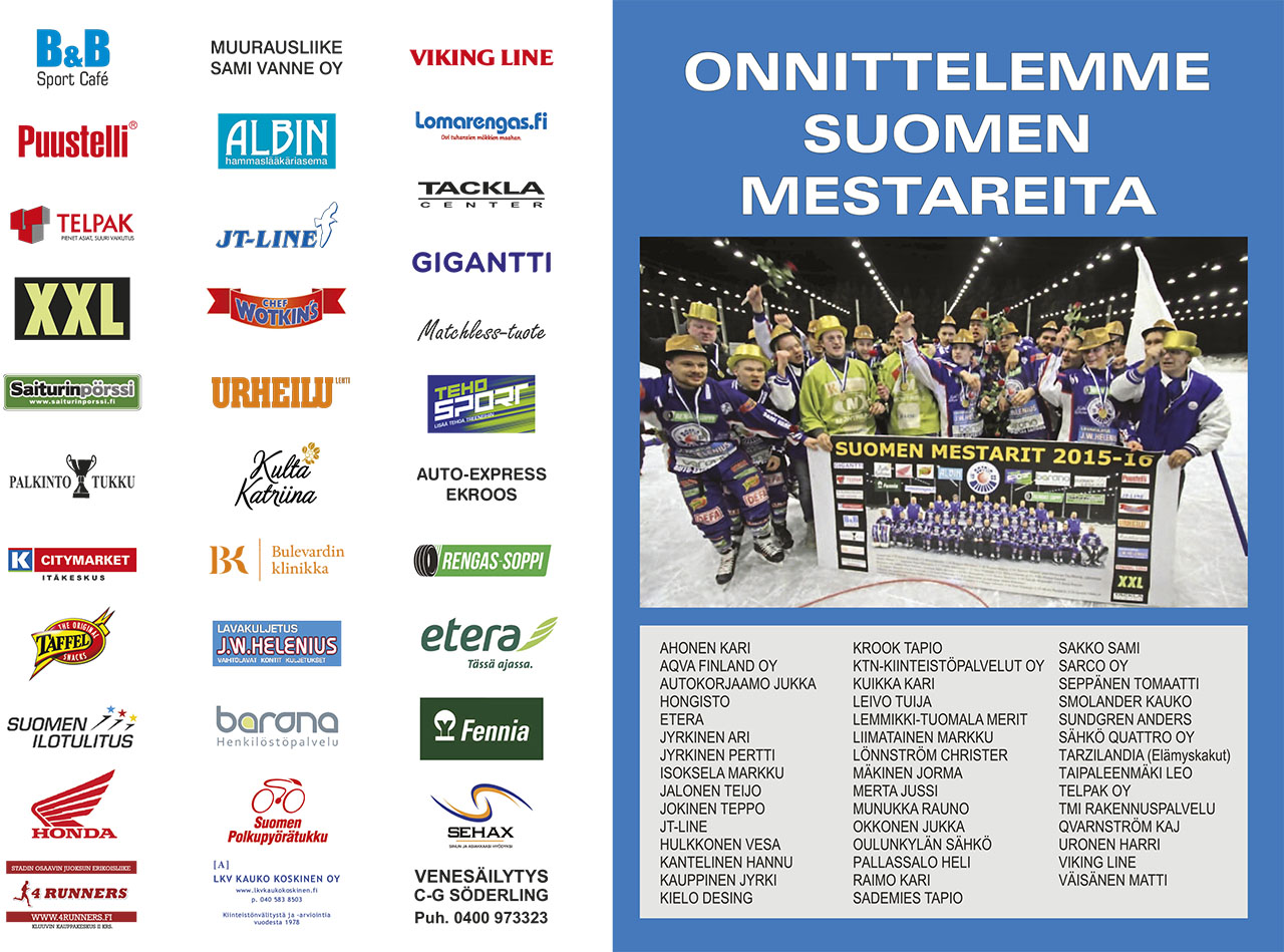 Onnea Mestarit